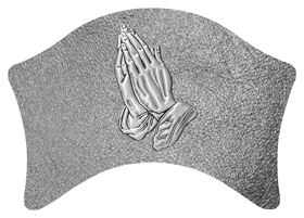 DABAN 516 SL SH SL Silver Praying Hands Shimmer Silver Background
